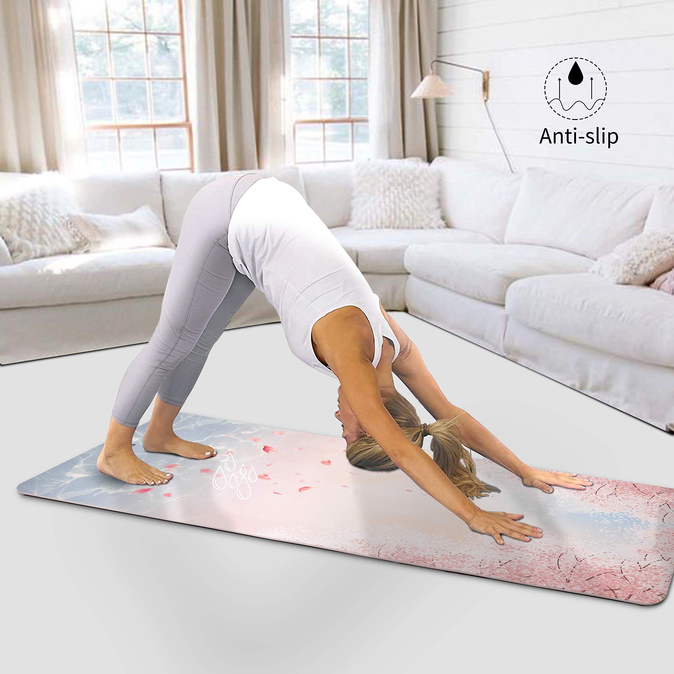 OGOGO Yoga Mat Double-Sided Non Slip,Eco Friendly Exercise Yoga Mat for Men and Women,Thick High Density Pro Mat with Carrying Strap