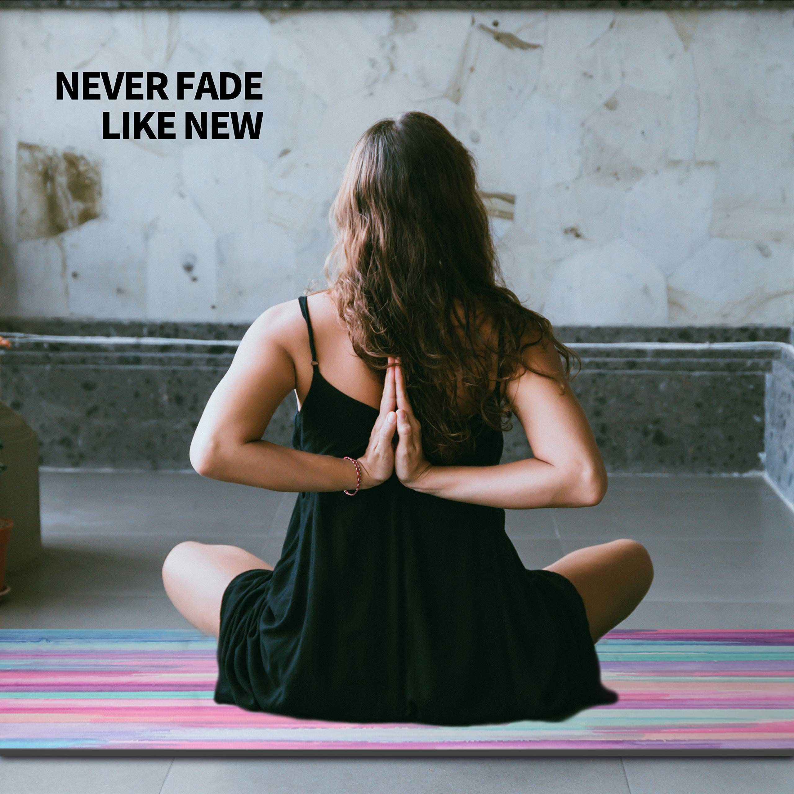 OGOGO Suede Yoga Mat,Non Slip Eco Friendly Fitness Exercise Mat with Carrying Strap,Pro Yoga Mats for Women and Men,Workout Mats for Home