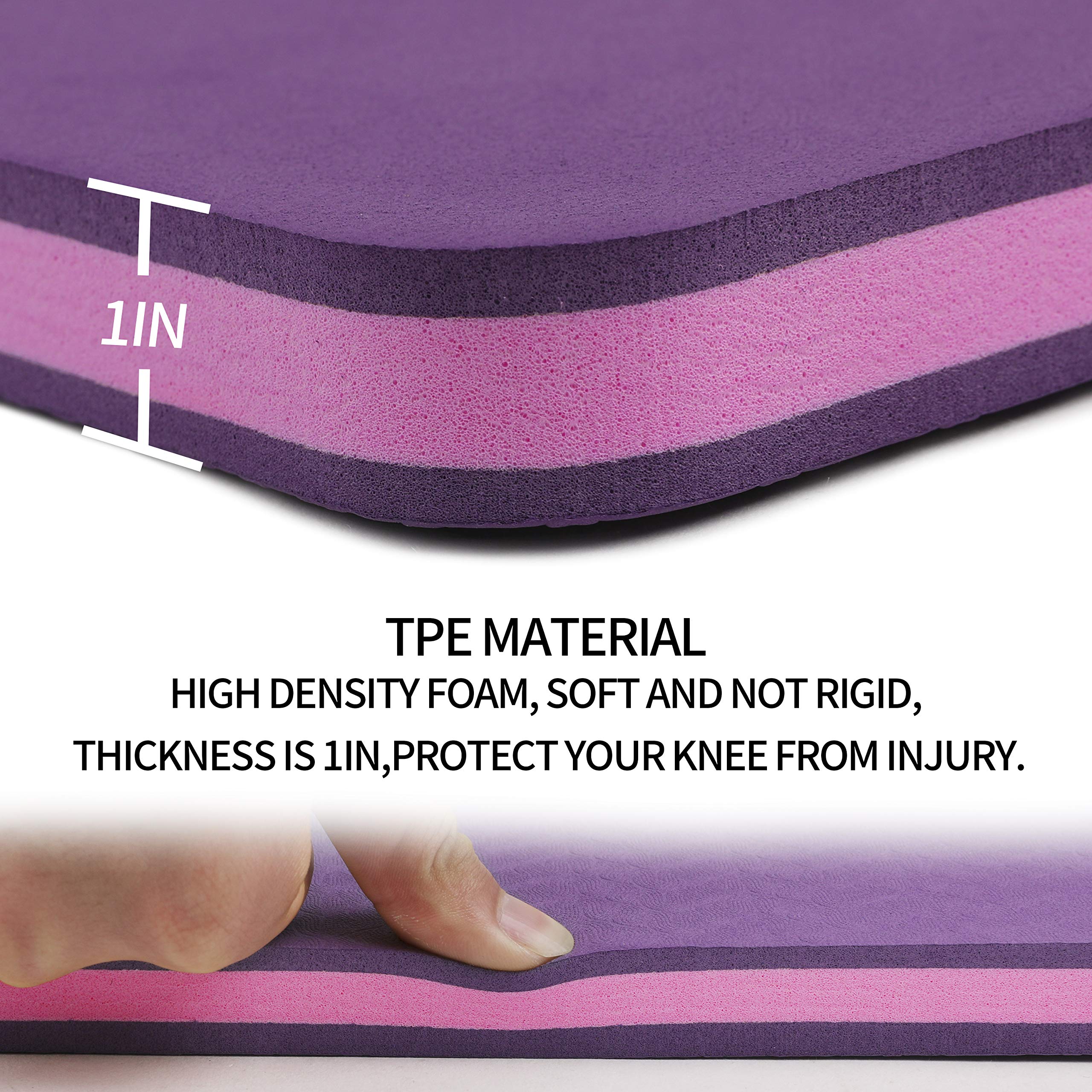 OGOGO Kneeling Pads - ECO-Friendly TPE Material Thick Extra Large Foam Comfort Kneeling Cushion for Gardening, Yard Work, Yoga, and Floor Kneeler for Baby Bath,17.5" x 11" x 3/4", Blue and Green Brand: OGOGO