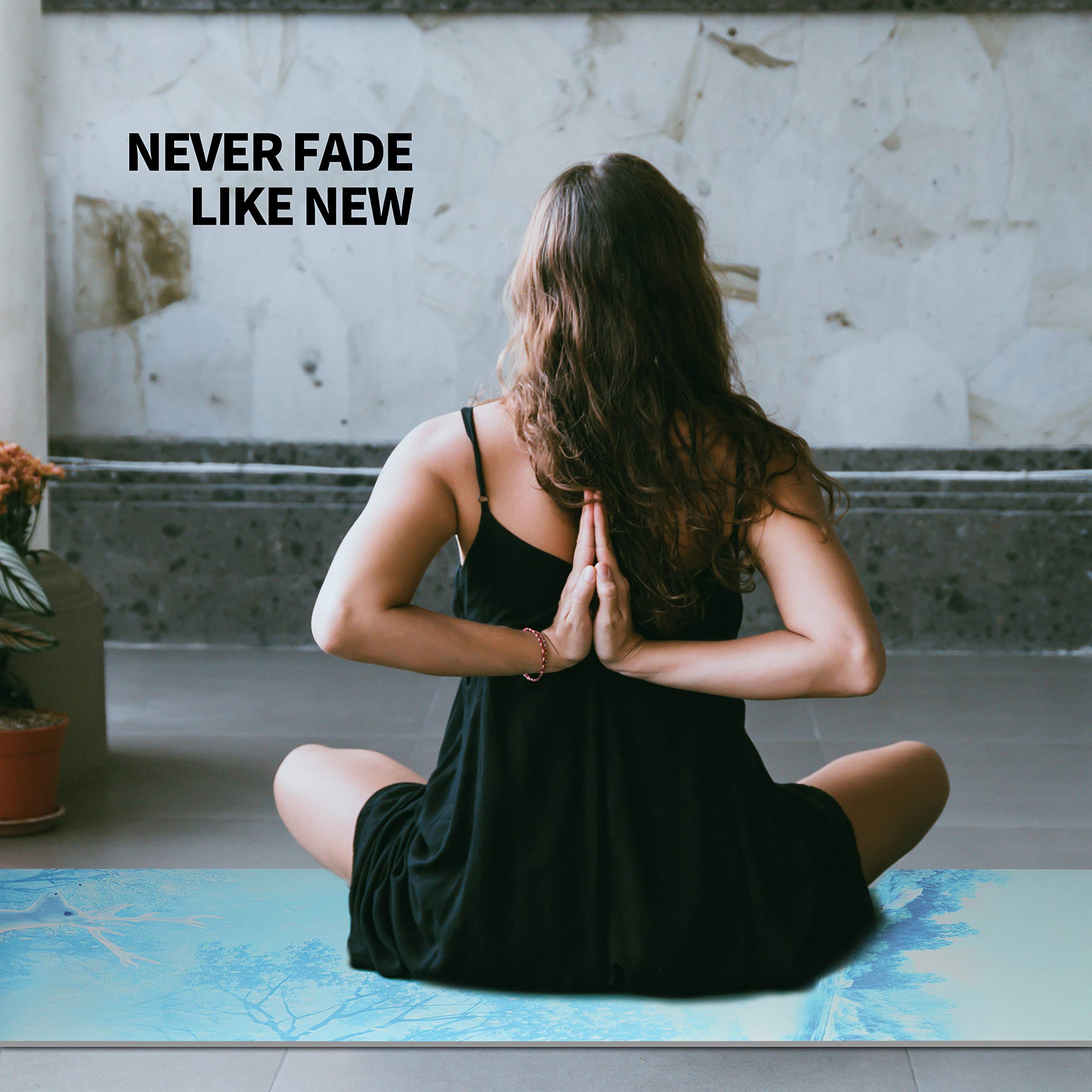 OGOGO Suede Yoga Mat,Non Slip Eco Friendly Fitness Exercise Mat with Carrying Strap,Pro Yoga Mats for Women and Men,Workout Mats for Home