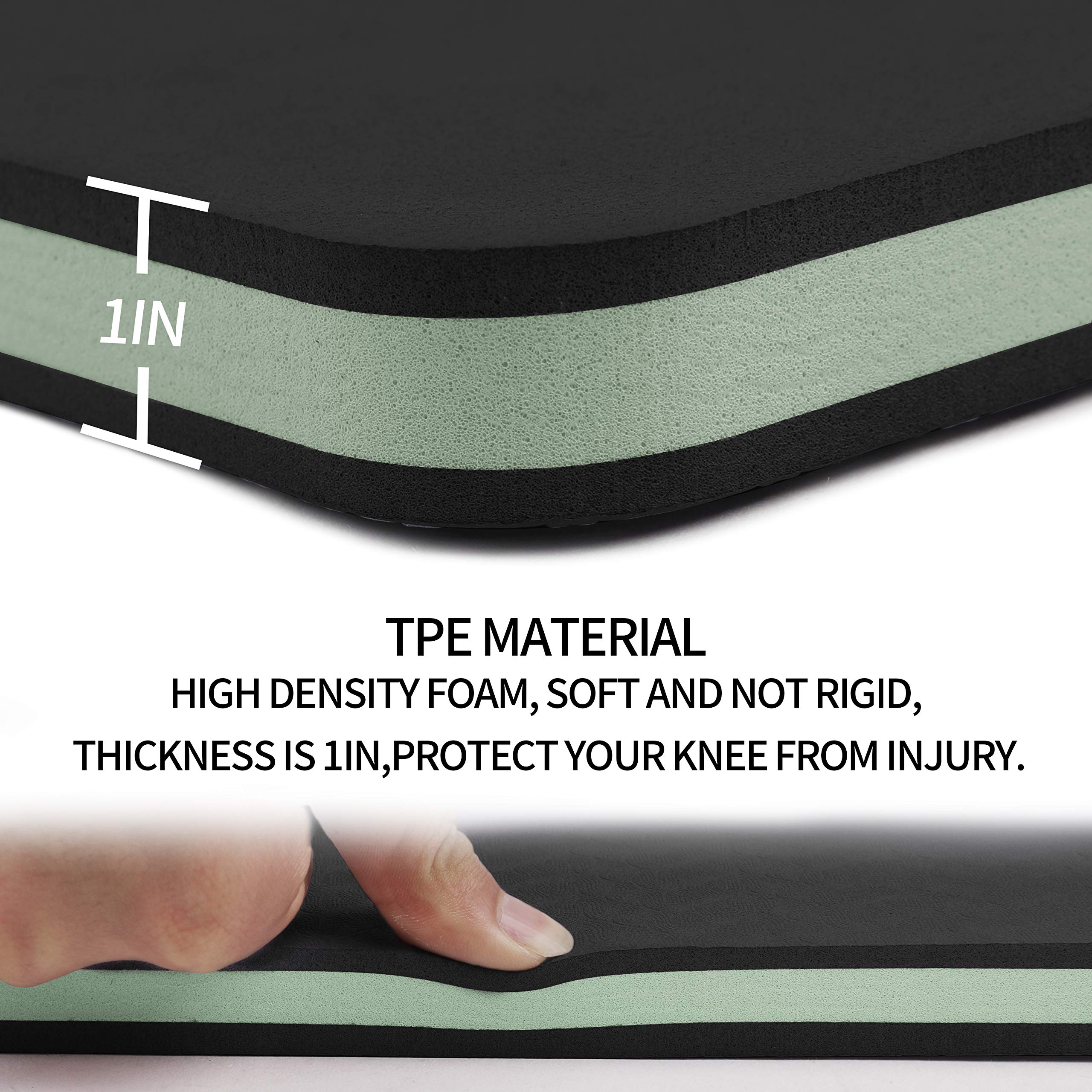 OGOGO Kneeling Pads - ECO-Friendly TPE Material Thick Extra Large Foam Comfort Kneeling Cushion for Gardening, Yard Work, Yoga, and Floor Kneeler for Baby Bath,17.5" x 11" x 3/4", Blue and Green Brand: OGOGO