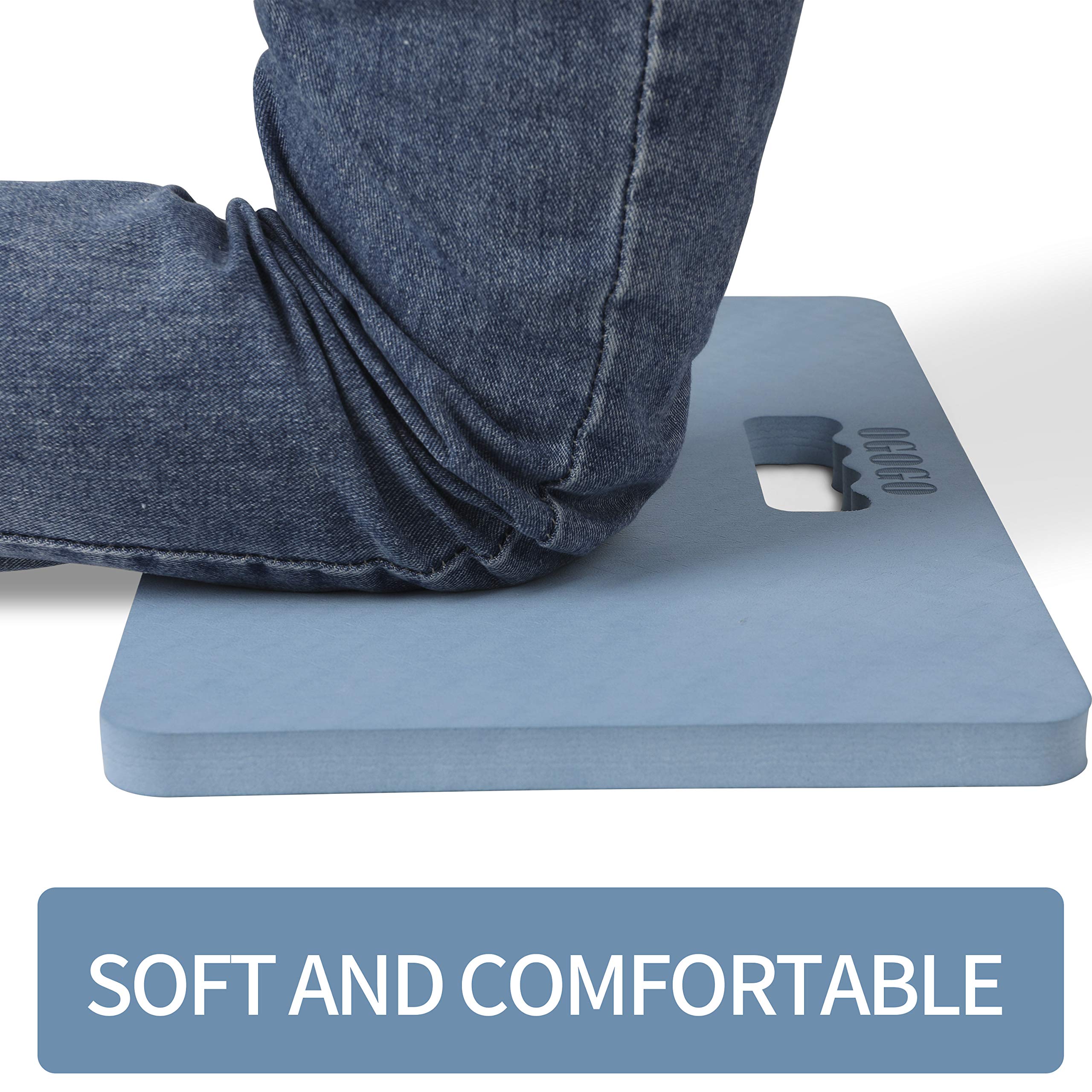OGOGO Kneeling Pads - ECO-Friendly TPE Material Thick Extra Large Foam Comfort Kneeling Cushion for Gardening, Yard Work, Yoga, and Floor Kneeler for Baby Bath,17.5" x 11" x 3/4", Blue and Green Brand: OGOGO