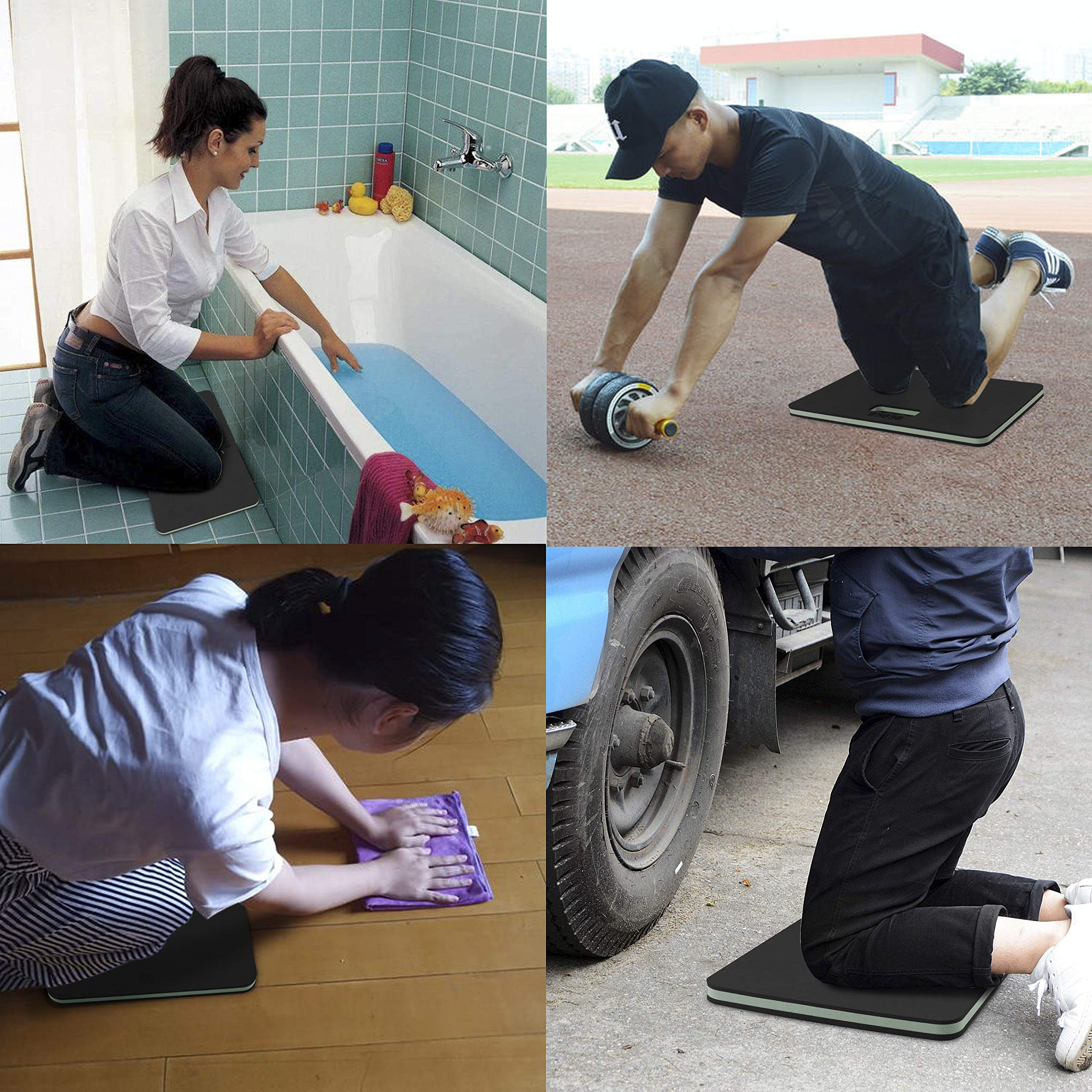 OGOGO Kneeling Pads - ECO-Friendly TPE Material Thick Extra Large Foam Comfort Kneeling Cushion for Gardening, Yard Work, Yoga, and Floor Kneeler for Baby Bath,17.5" x 11" x 3/4", Blue and Green Brand: OGOGO
