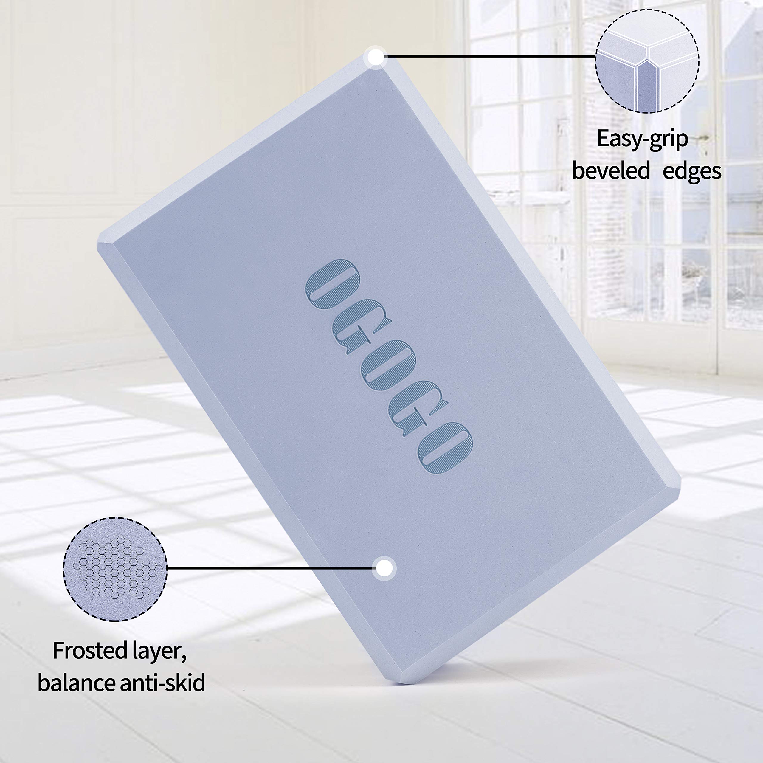 Yoga Block 2 Pack - High Density Soft Non-Slip Yoga Brick for women, Increase Posture Flexibility and Maintain Body Balance