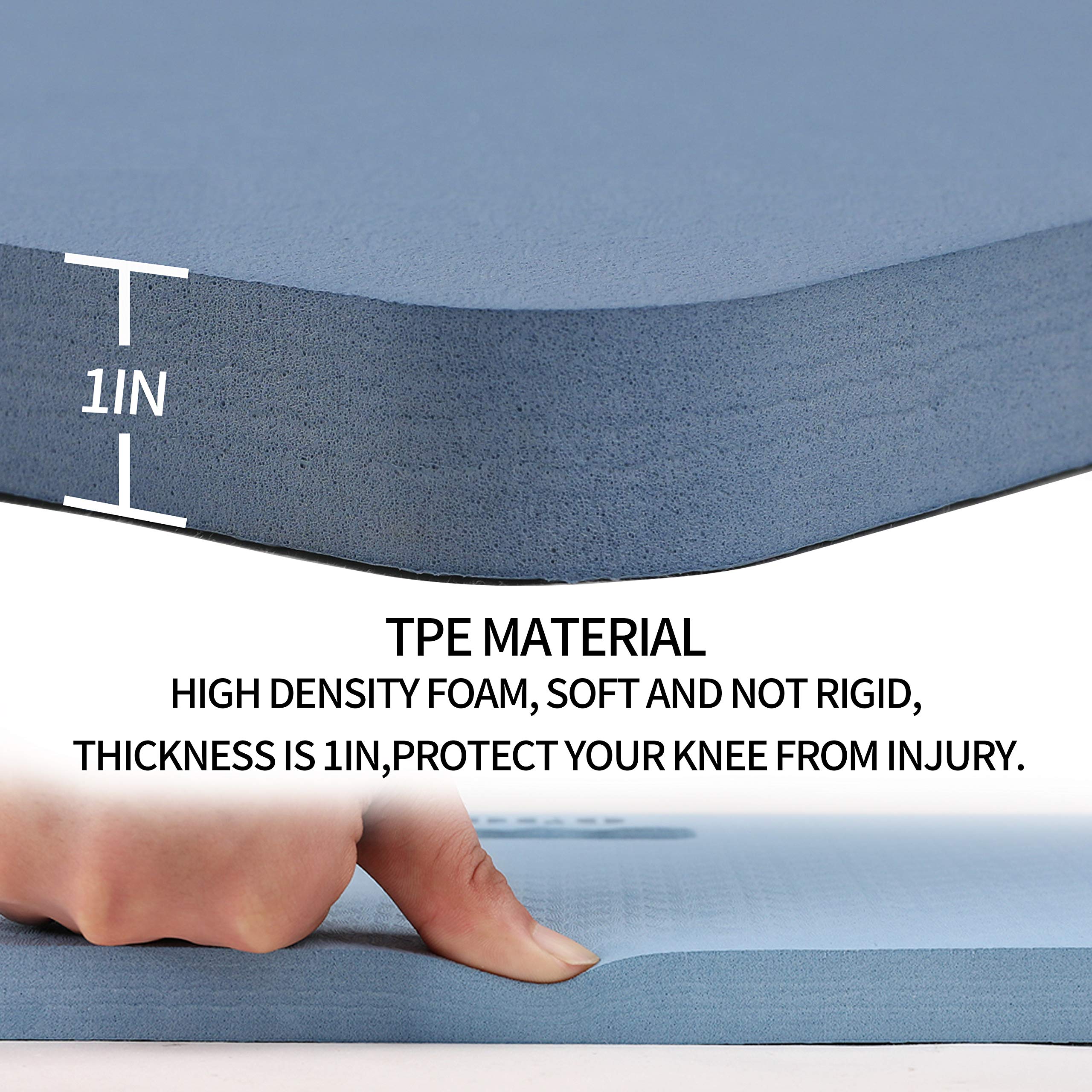 OGOGO Kneeling Pads - ECO-Friendly TPE Material Thick Extra Large Foam Comfort Kneeling Cushion for Gardening, Yard Work, Yoga, and Floor Kneeler for Baby Bath,17.5" x 11" x 3/4", Blue and Green Brand: OGOGO