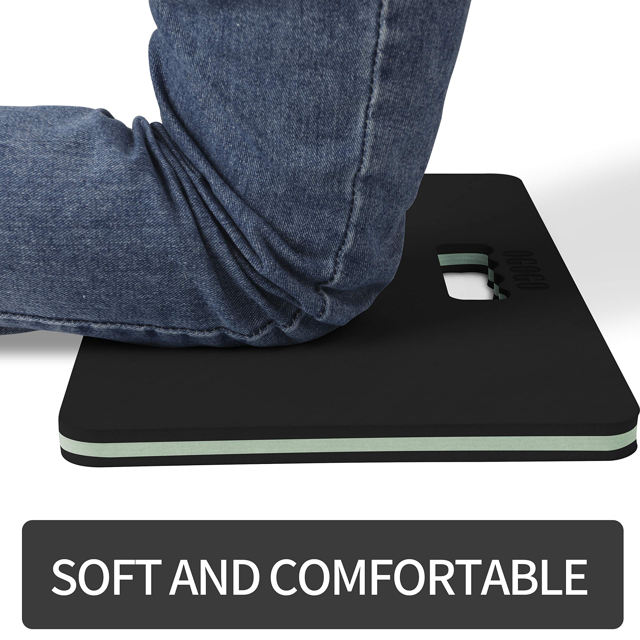 OGOGO Kneeling Pads - ECO-Friendly TPE Material Thick Extra Large Foam Comfort Kneeling Cushion for Gardening, Yard Work, Yoga, and Floor Kneeler for Baby Bath,17.5" x 11" x 3/4", Blue and Green Brand: OGOGO