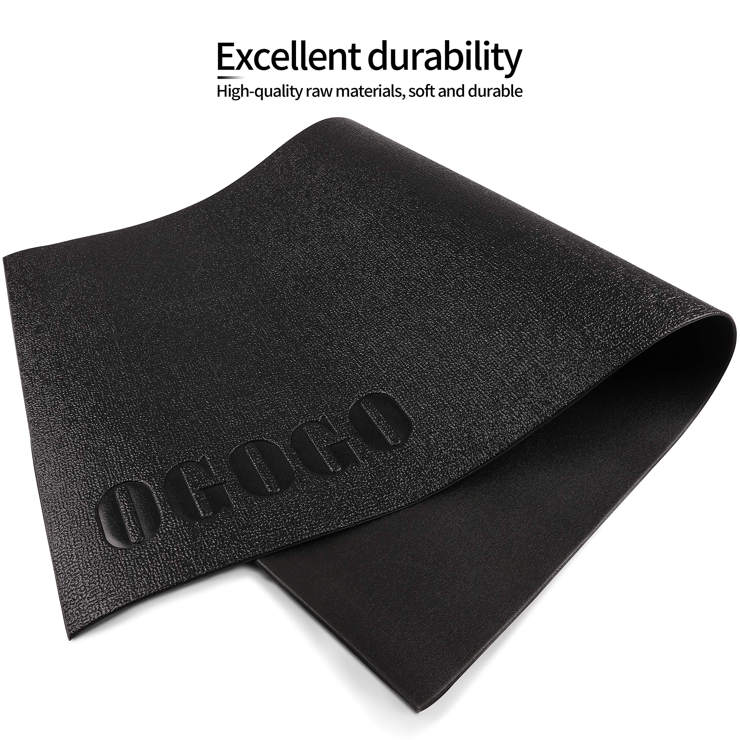 OGOGO Treadmill mat - Exercise Equipment mat for Home Workout， Spin Bike mat use On Hardwood Floors and Carpet Protection