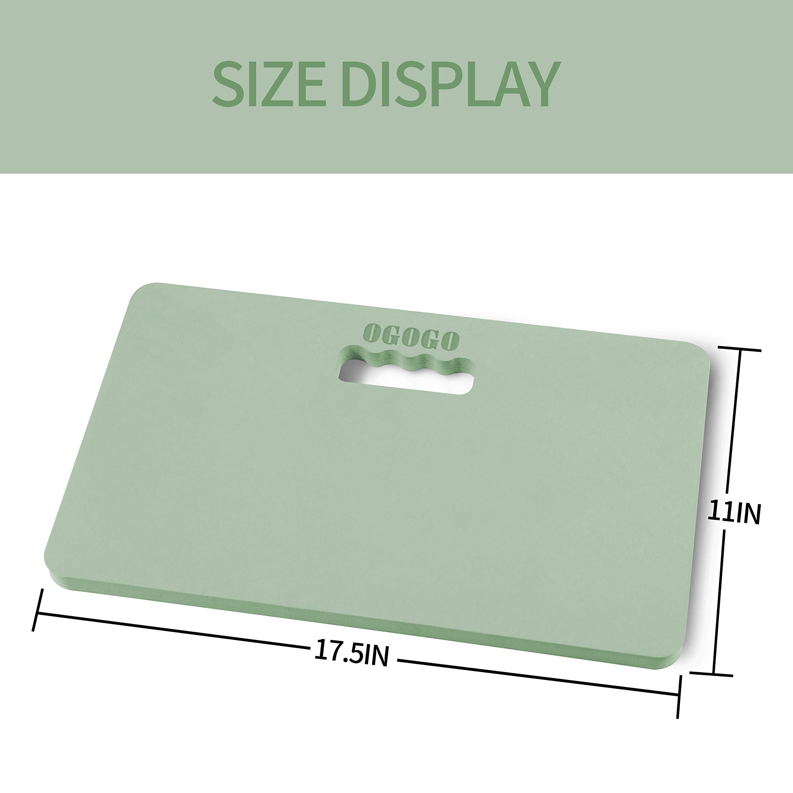 OGOGO Kneeling Pads - ECO-Friendly TPE Material Thick Extra Large Foam Comfort Kneeling Cushion for Gardening, Yard Work, Yoga, and Floor Kneeler for Baby Bath,17.5" x 11" x 3/4", Blue and Green Brand: OGOGO