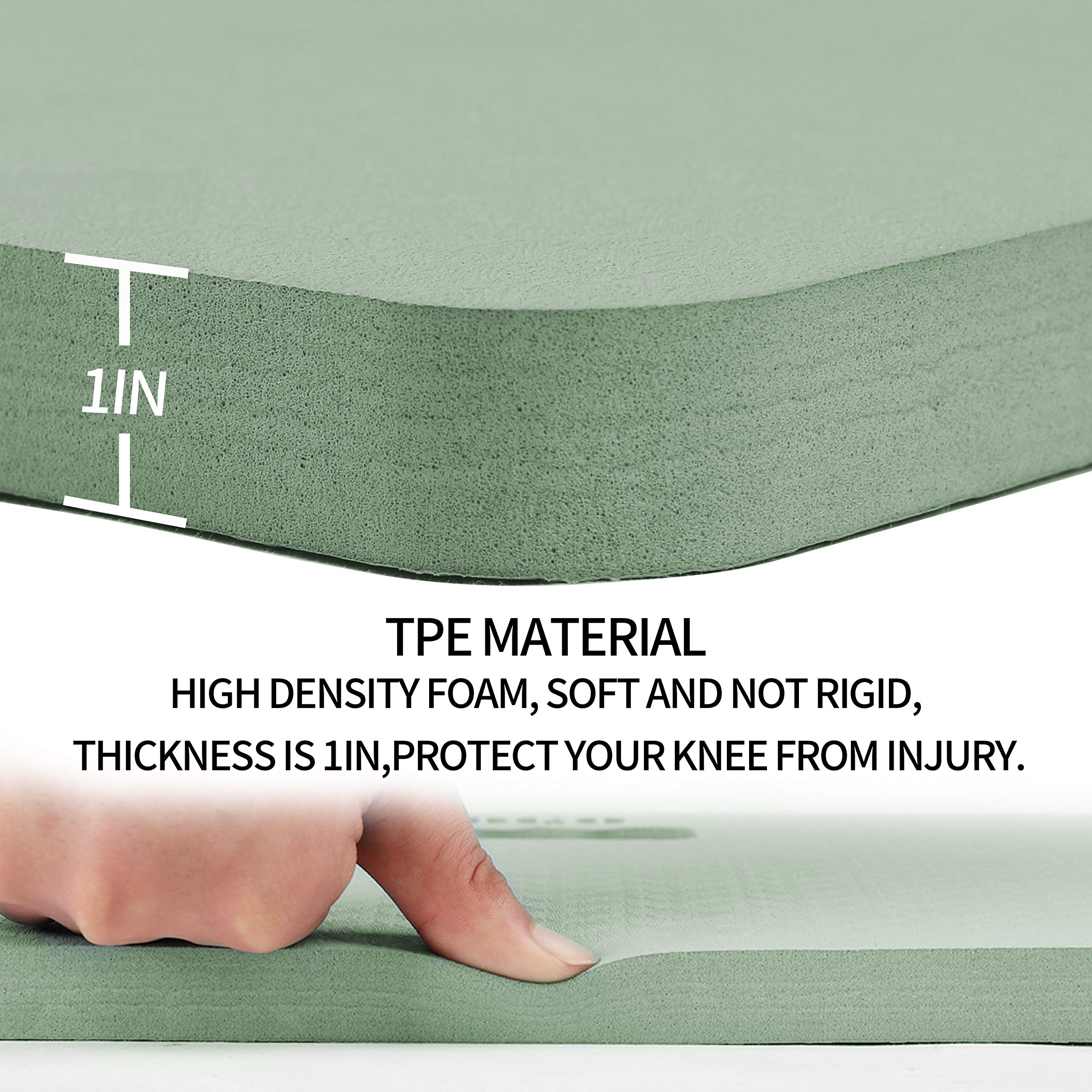 OGOGO Kneeling Pads - ECO-Friendly TPE Material Thick Extra Large Foam Comfort Kneeling Cushion for Gardening, Yard Work, Yoga, and Floor Kneeler for Baby Bath,17.5" x 11" x 3/4", Blue and Green Brand: OGOGO