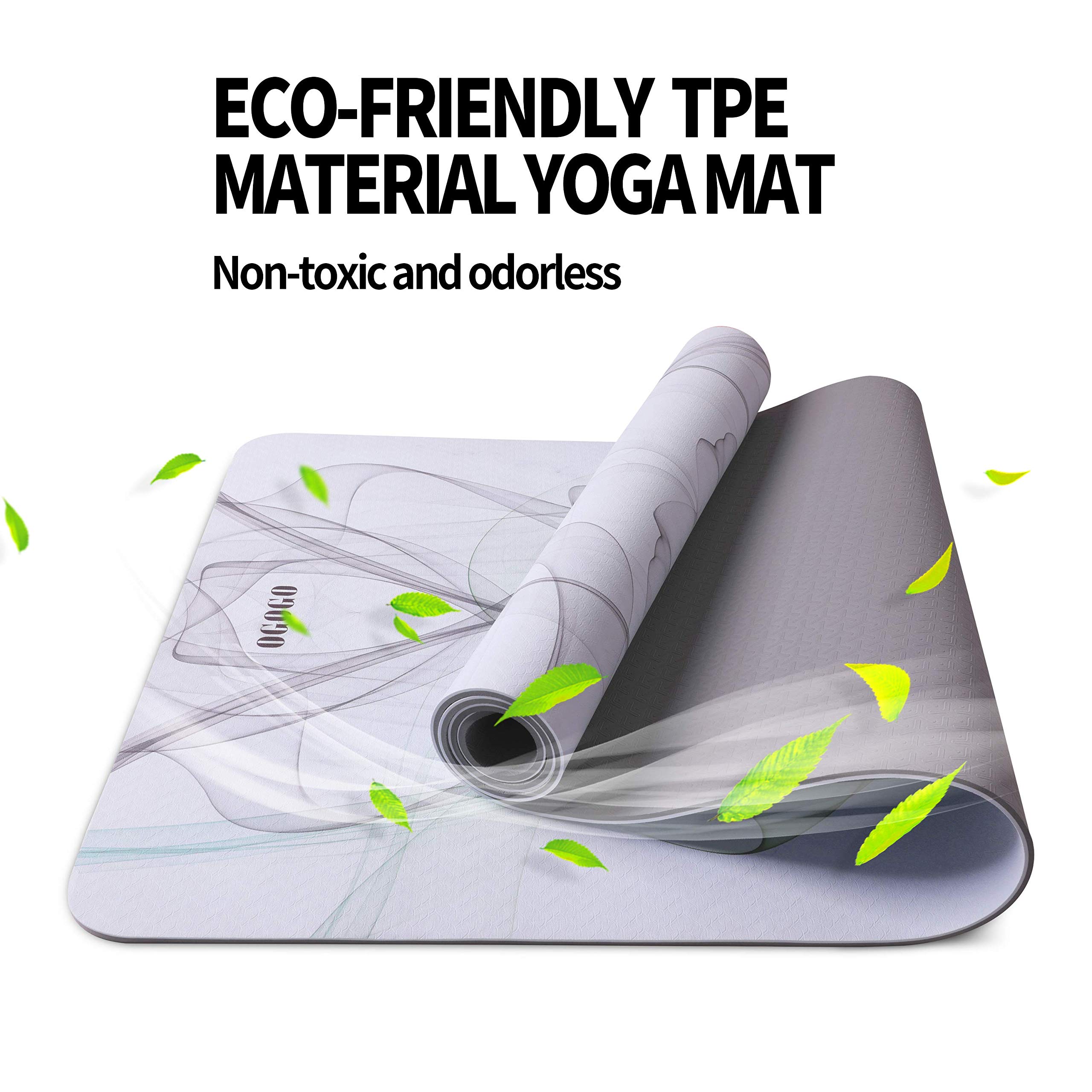 OGOGO Yoga Mat Double-Sided Non Slip,Eco Friendly Exercise Yoga Mat for Men and Women,Thick High Density Pro Mat with Carrying Strap