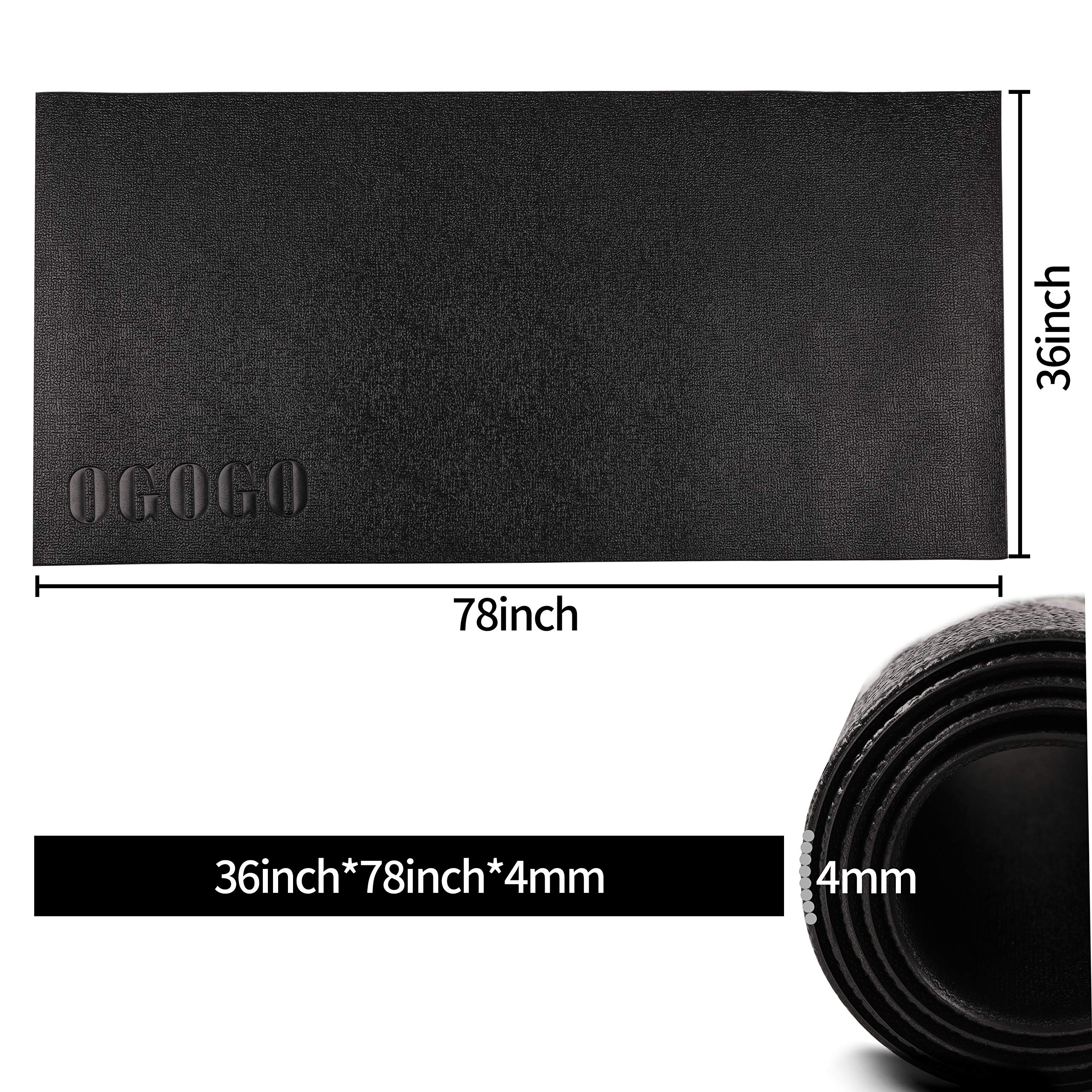 OGOGO Treadmill mat - Exercise Equipment mat for Home Workout， Spin Bike mat use On Hardwood Floors and Carpet Protection