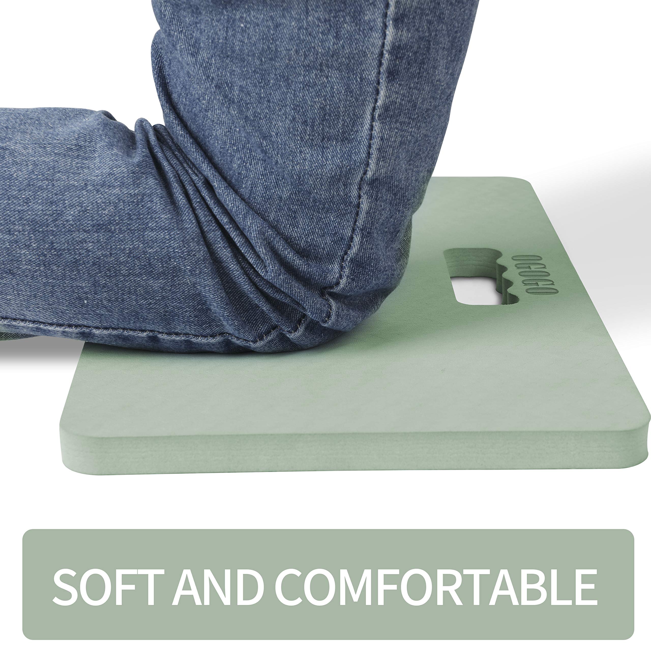 OGOGO Kneeling Pads - ECO-Friendly TPE Material Thick Extra Large Foam Comfort Kneeling Cushion for Gardening, Yard Work, Yoga, and Floor Kneeler for Baby Bath,17.5" x 11" x 3/4", Blue and Green Brand: OGOGO