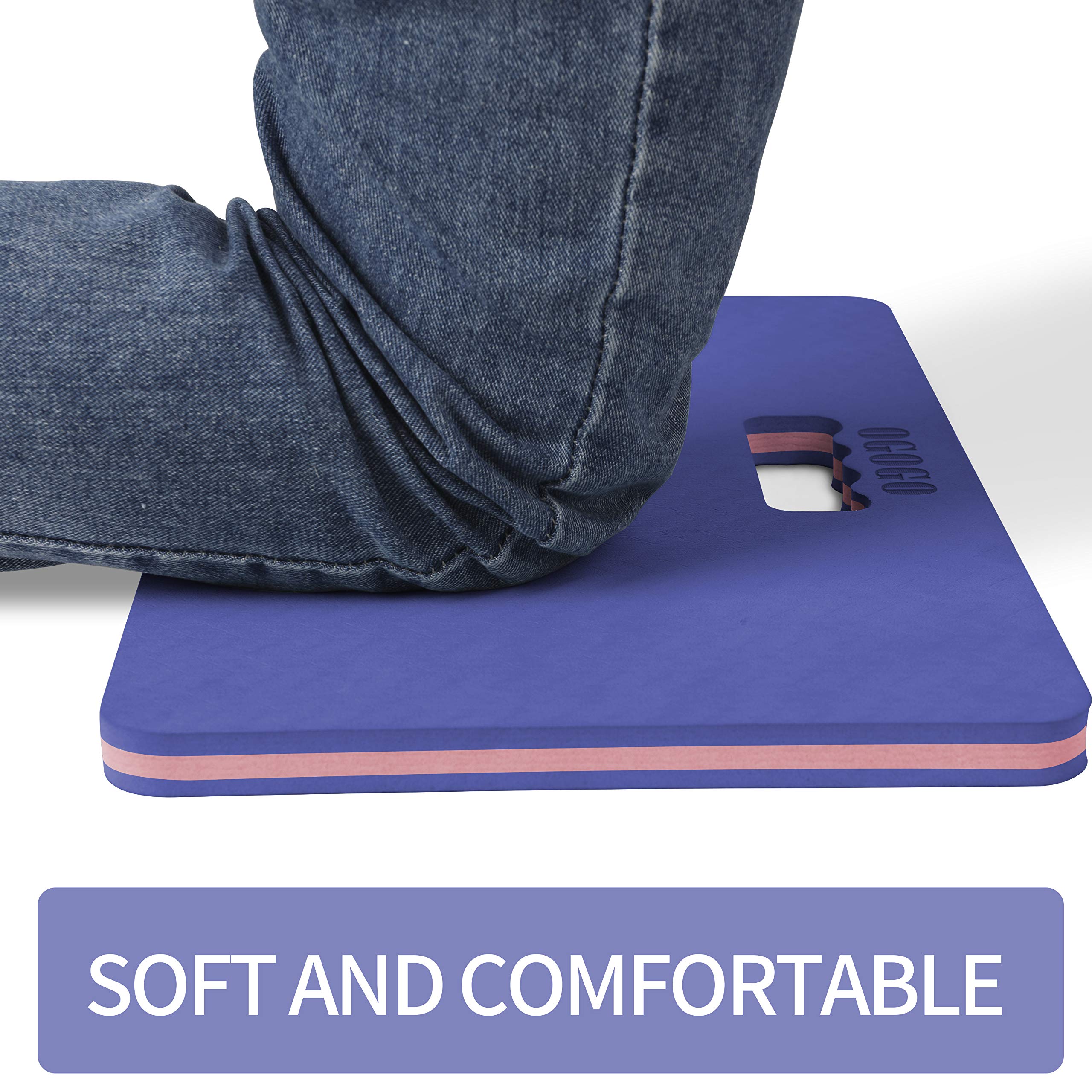 OGOGO Kneeling Pads - ECO-Friendly TPE Material Thick Extra Large Foam Comfort Kneeling Cushion for Gardening, Yard Work, Yoga, and Floor Kneeler for Baby Bath,17.5" x 11" x 3/4", Blue and Green Brand: OGOGO