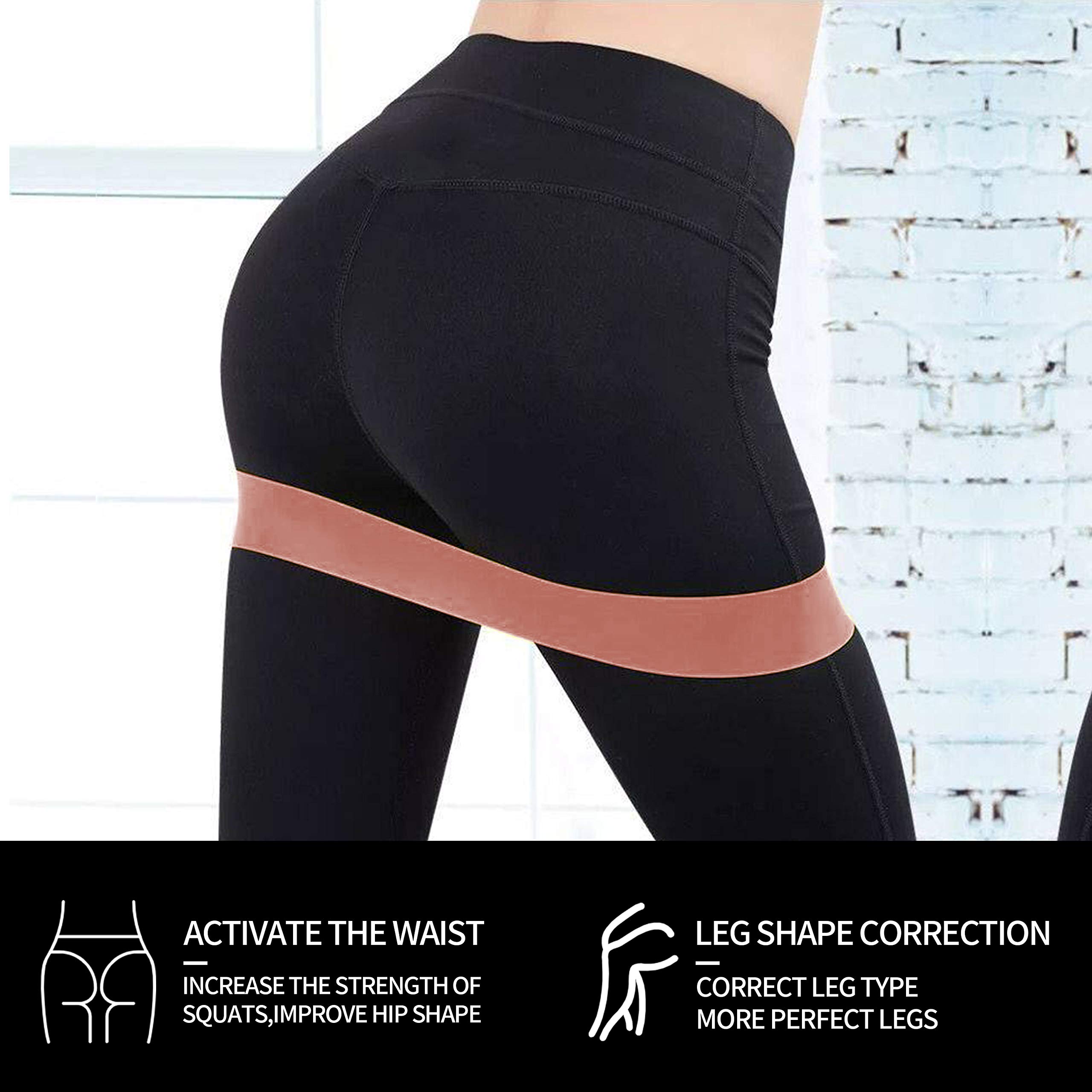 Resistance Bands - Exercise Loop Bands for Home Fitness, Stretching, Strength Training, Physical Therapy, Natural Latex Stretch Bands with Carry Bag, Set of 4