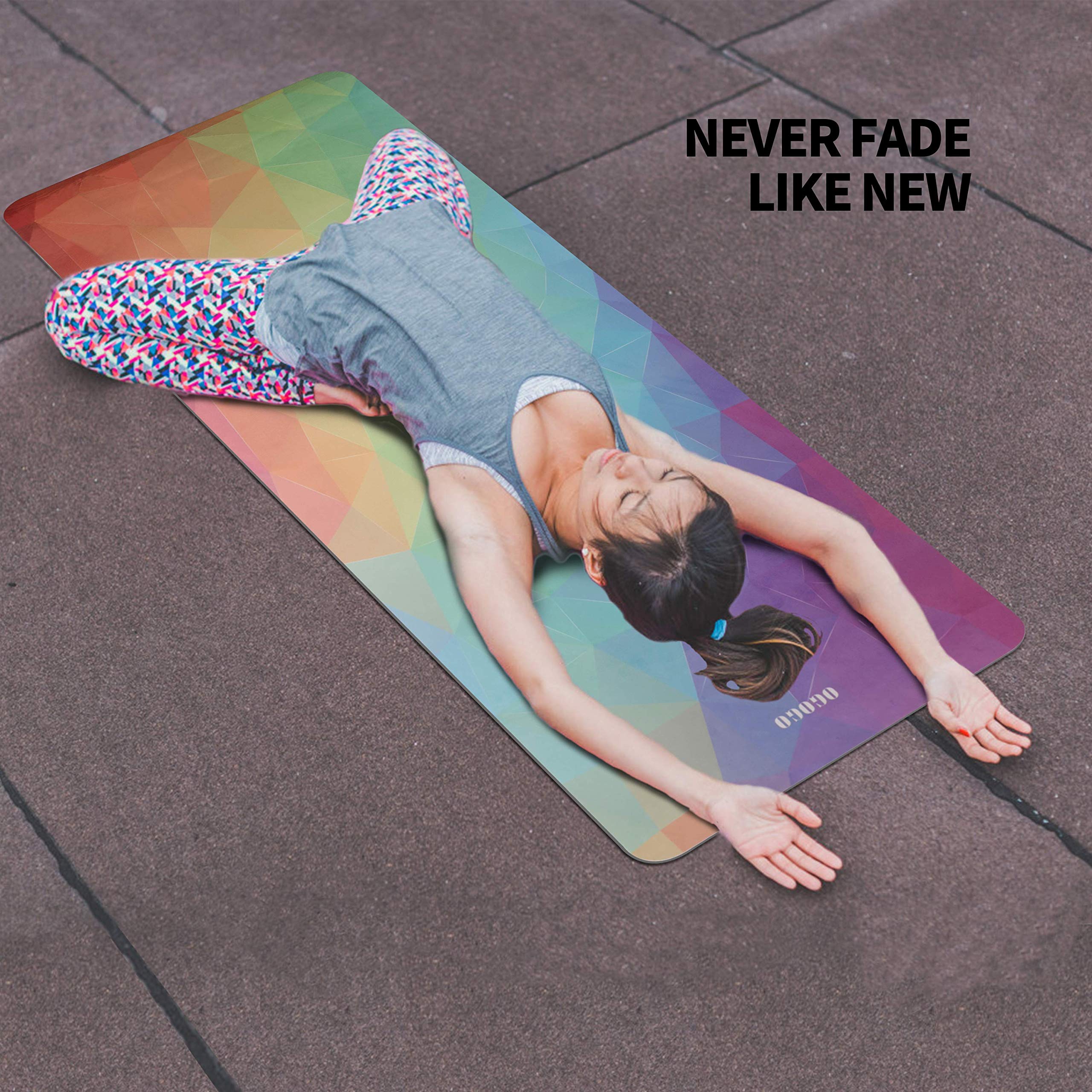 OGOGO Suede Yoga Mat,Non Slip Eco Friendly Fitness Exercise Mat with Carrying Strap,Pro Yoga Mats for Women and Men,Workout Mats for Home