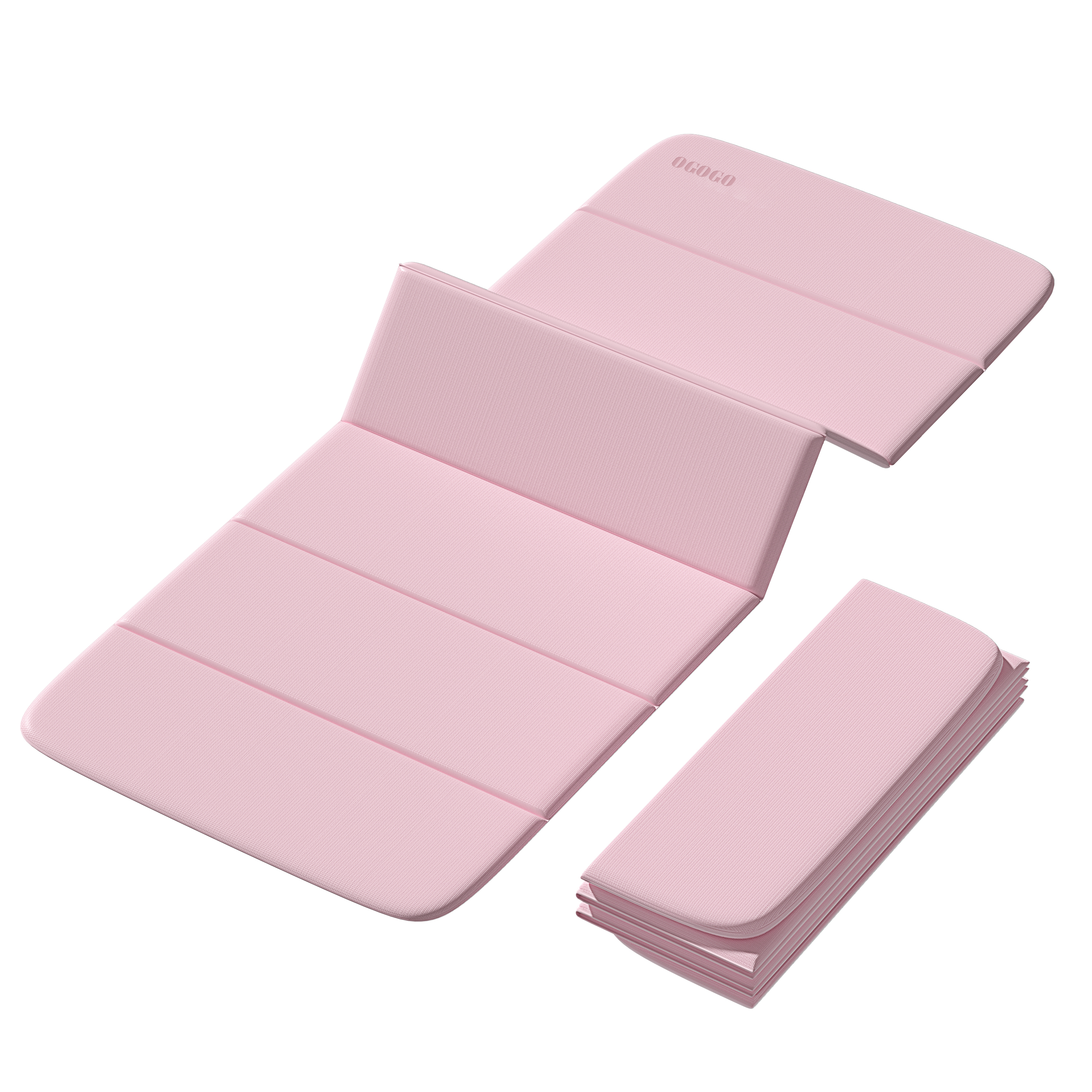 2-in-1 Foldable Fitness Mat 75 x 26 inches - Extra Thick 2/5 Inches Yoga Mat, Lightweight and Portable, Ideal for Yoga, Pilates, Full Body Workouts, Doubles as Step Stool, Yoga Block, Meditation Seat