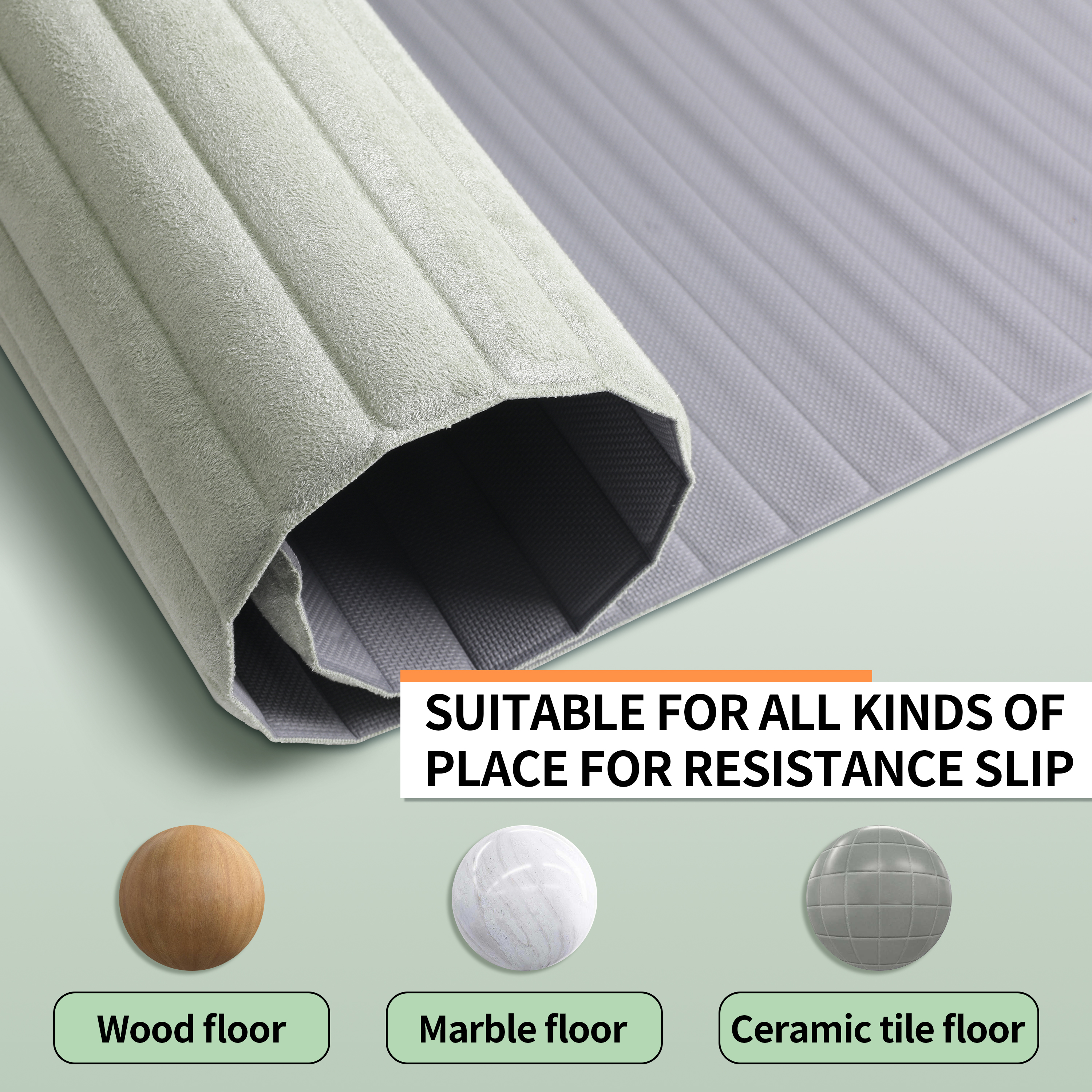 OGOGO Yoga Mat with Suede Finish, Extra Long and Wide 74 x 26 x 1/3 Thick POE Material, Wavy Texture Non-Slip Design, Reinforced Edges, Includes Carrying Strap